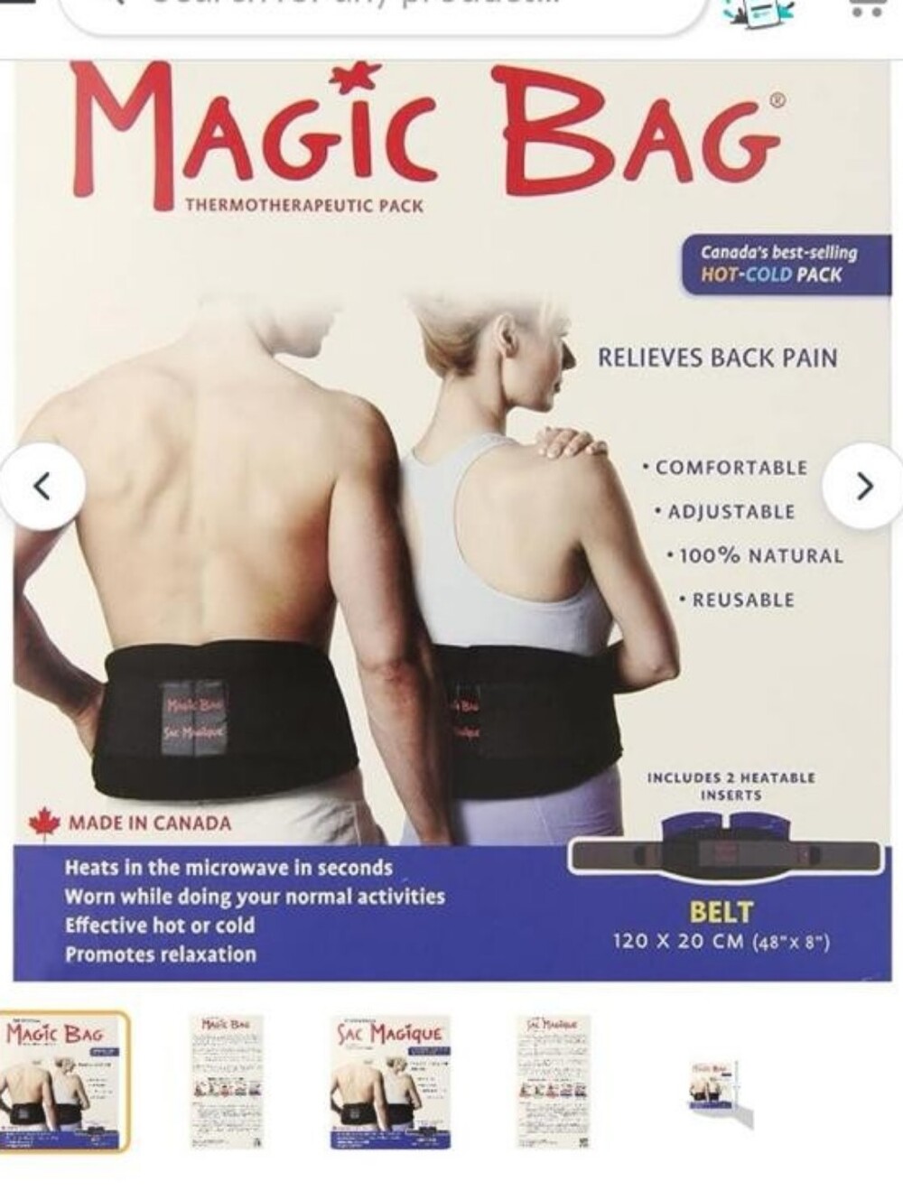 Magic Bag   Black Belt Heat Cold Therapy Pack